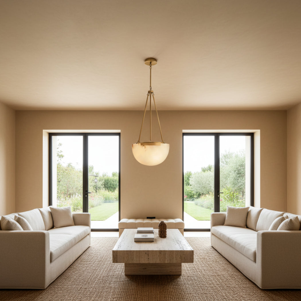 Modern Alabaster Globe Pendant Light – Widluth
