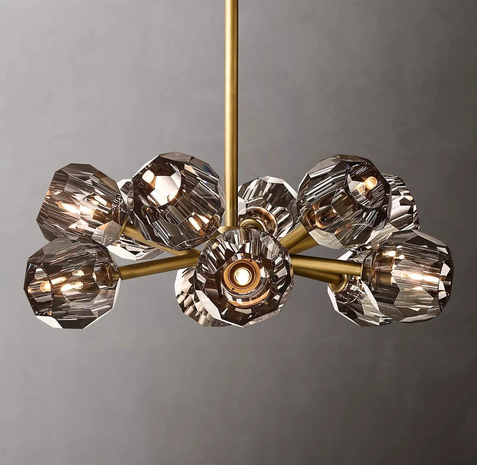 Boule De Modern Smoke Round Chandelier 24"