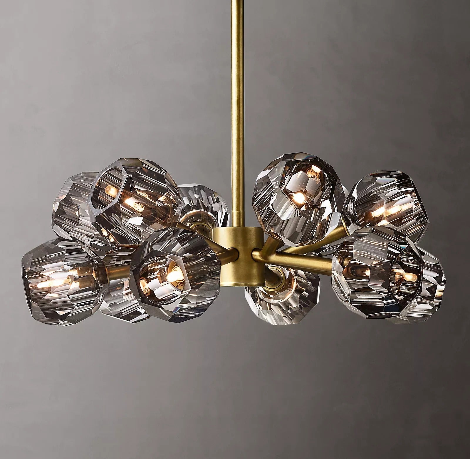 Boule De Modern Smoke Round Chandelier 24"