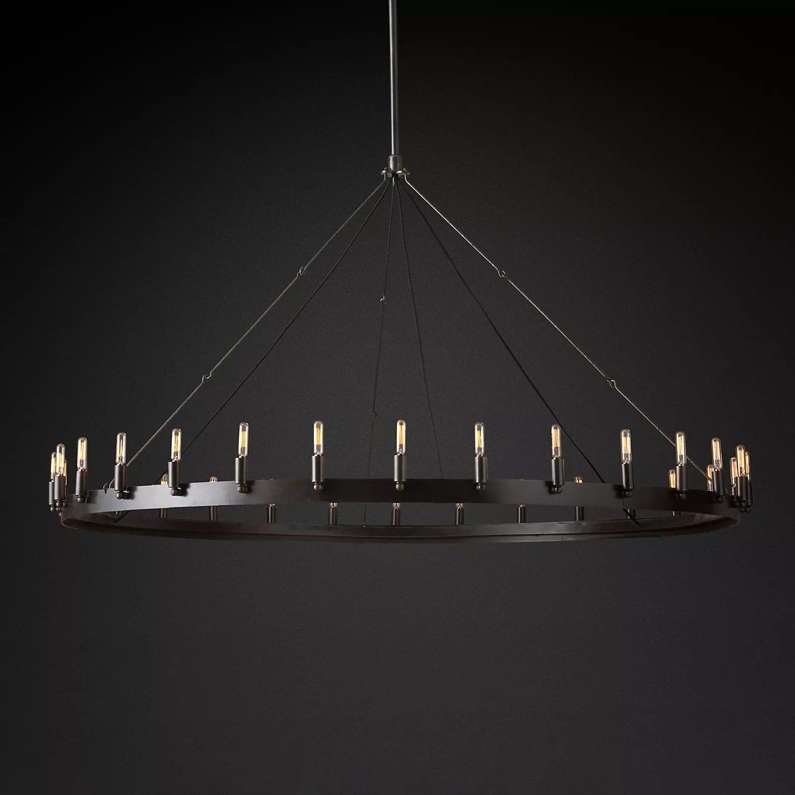 Camino Vintage Round chandelier 63" 30-Lights