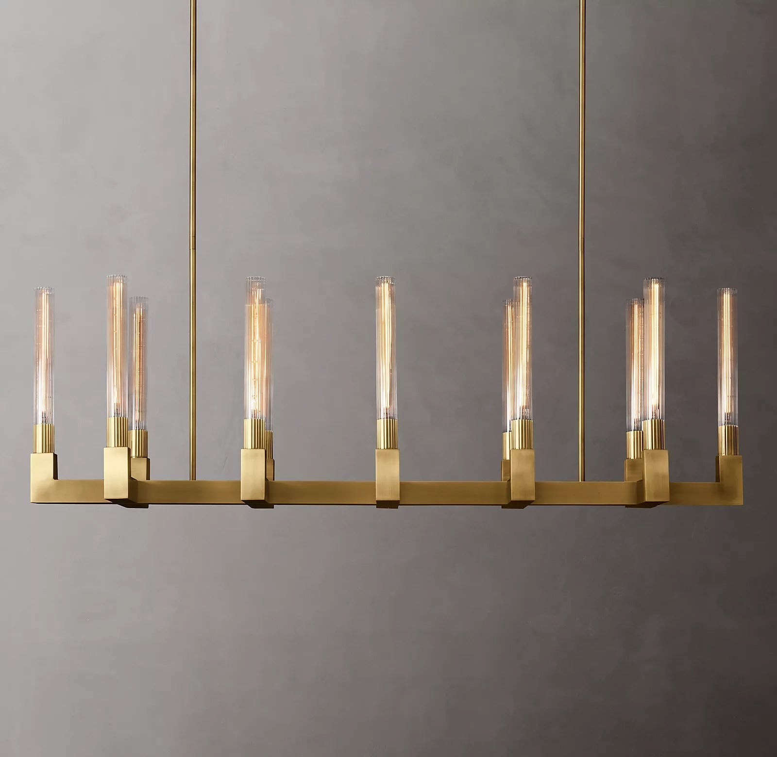 Cannele Modern Candlestick Linear Chandelier 55"