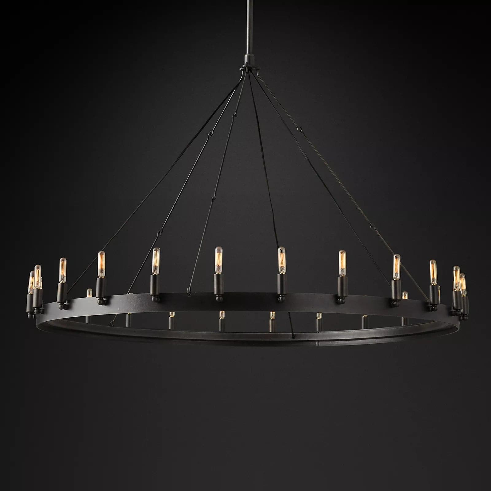 Camino Vintage Modern Round chandelier 50" 24-Lights for dining room