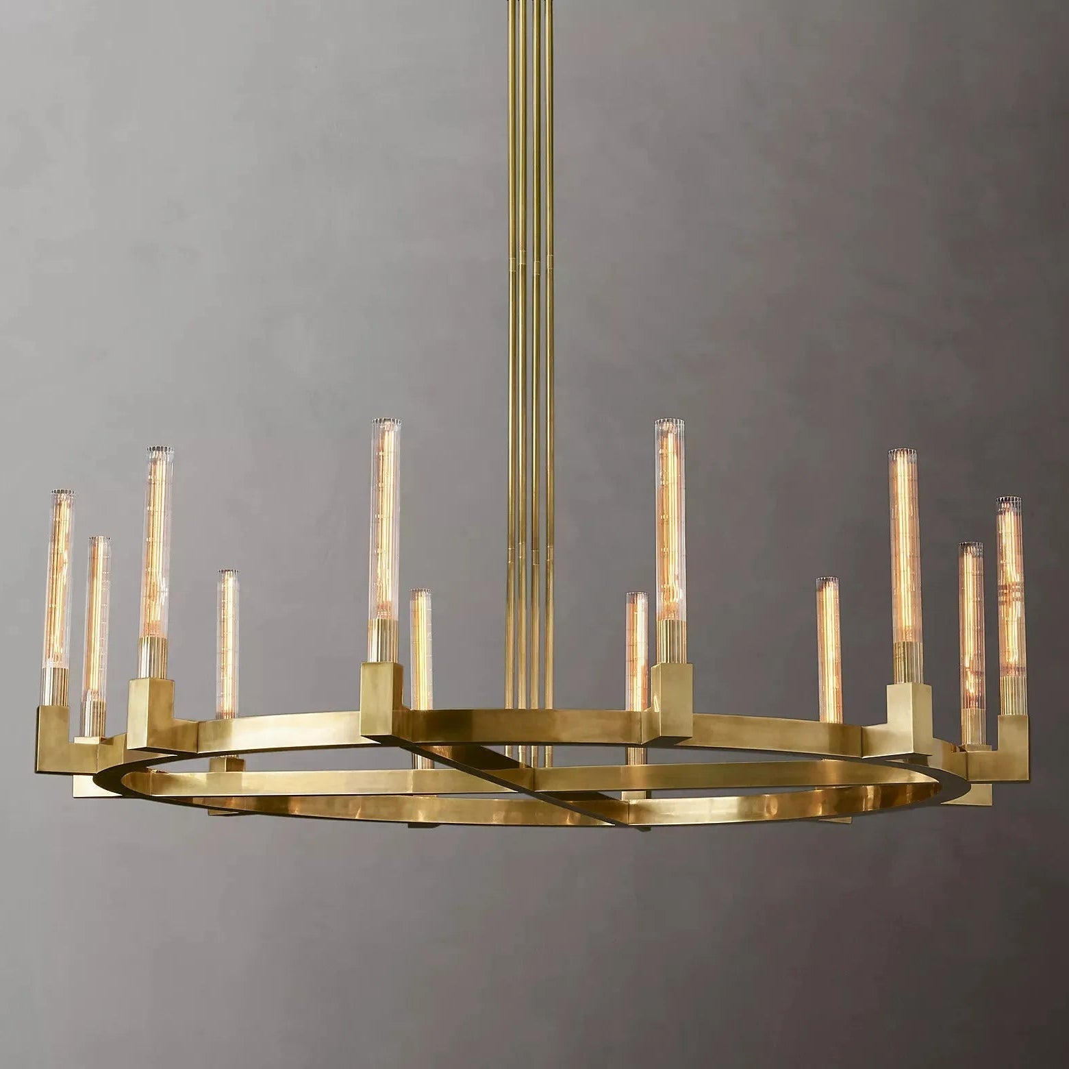 Cannele Modern Candlestick Round Chandelier Light 60"