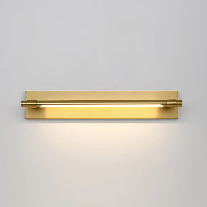 Brillio Modern Brass 1-Light Dimmable LED Modern Cylinder Wall Sconce 23"