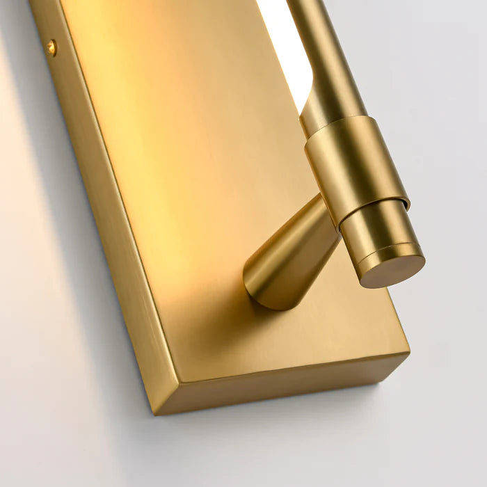 Brillio Modern Brass 1-Light Dimmable LED Modern Cylinder Wall Sconce 23"