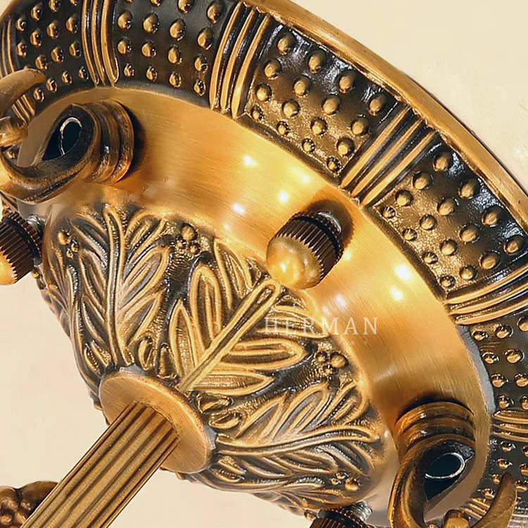 Modern Vintage Round Alabaster Ceiling Lamp