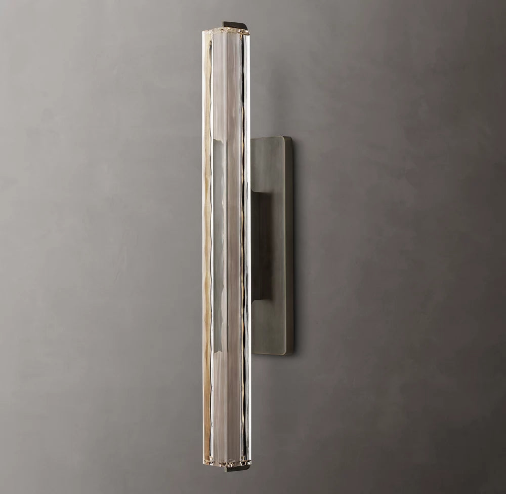 Audubon Modern Crystal Single Sconce 15"