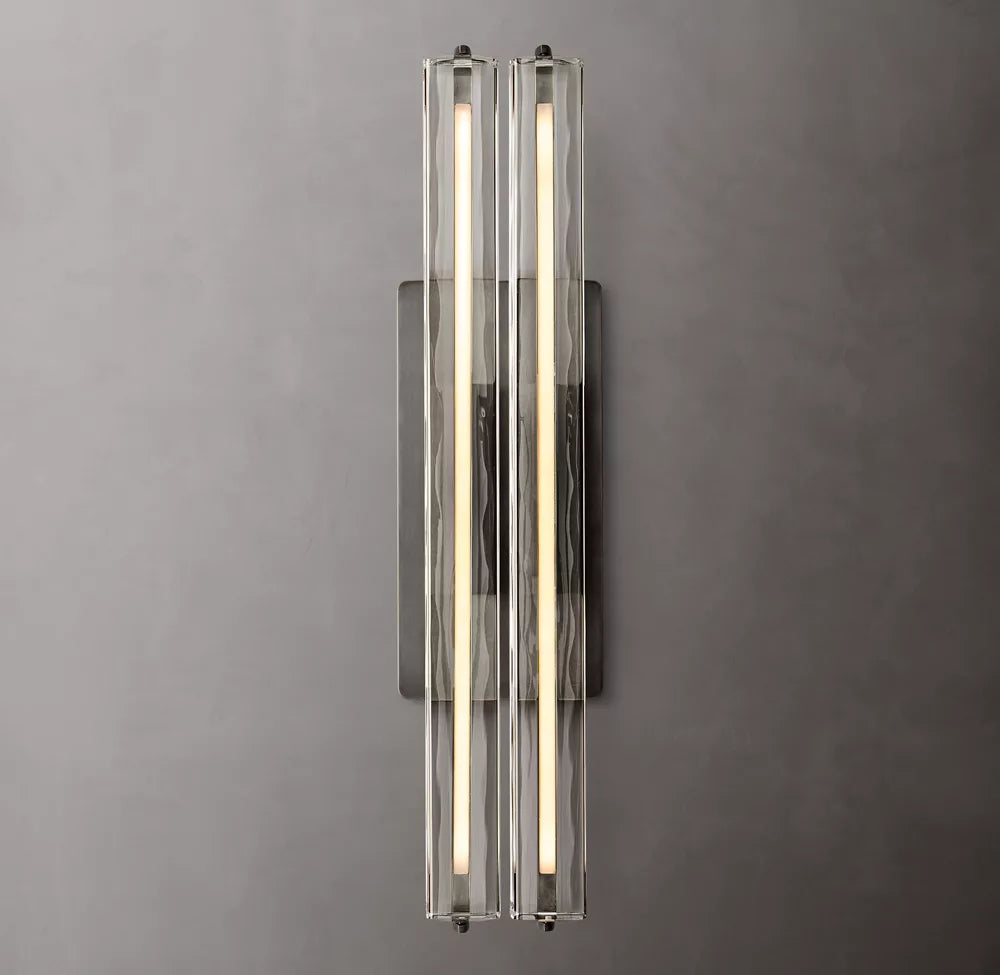 Audubon Modern Crystal Double Sconce 15"