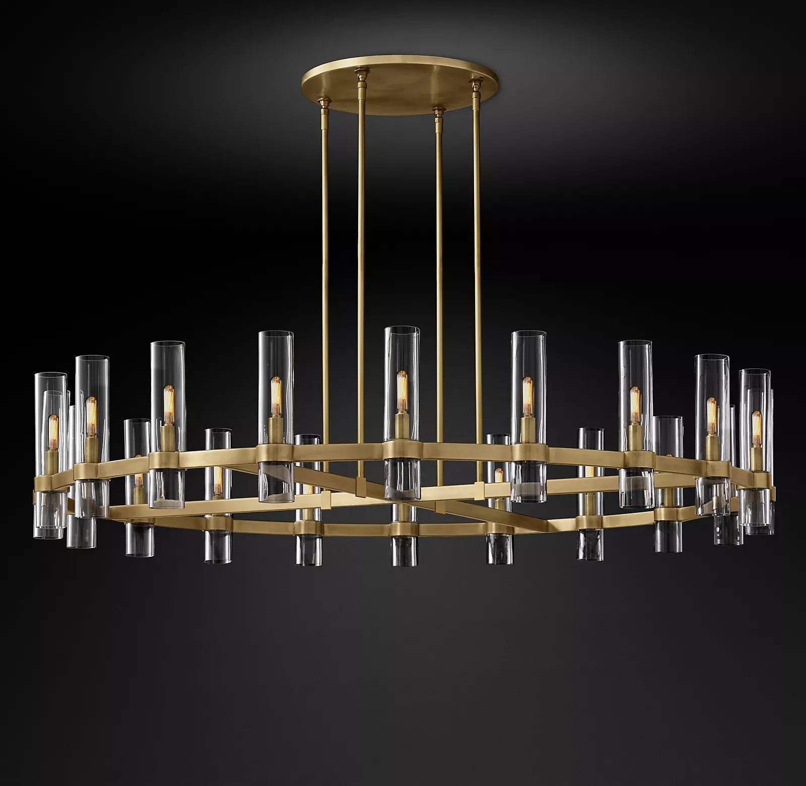 Ravelle Modern Glass Round Chandeliers 60"