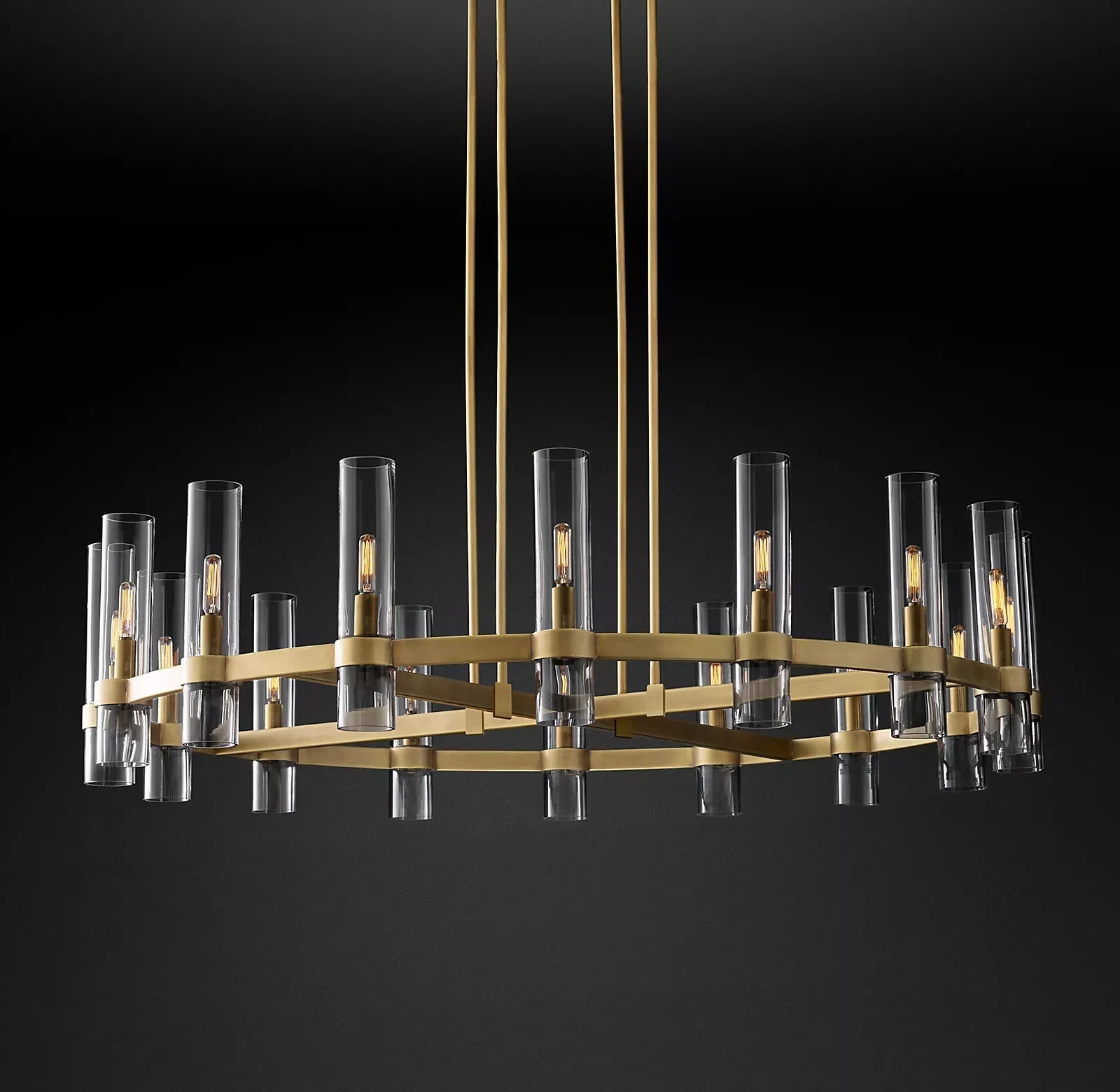 Ravelle Modern Glass Round Chandelier 48"
