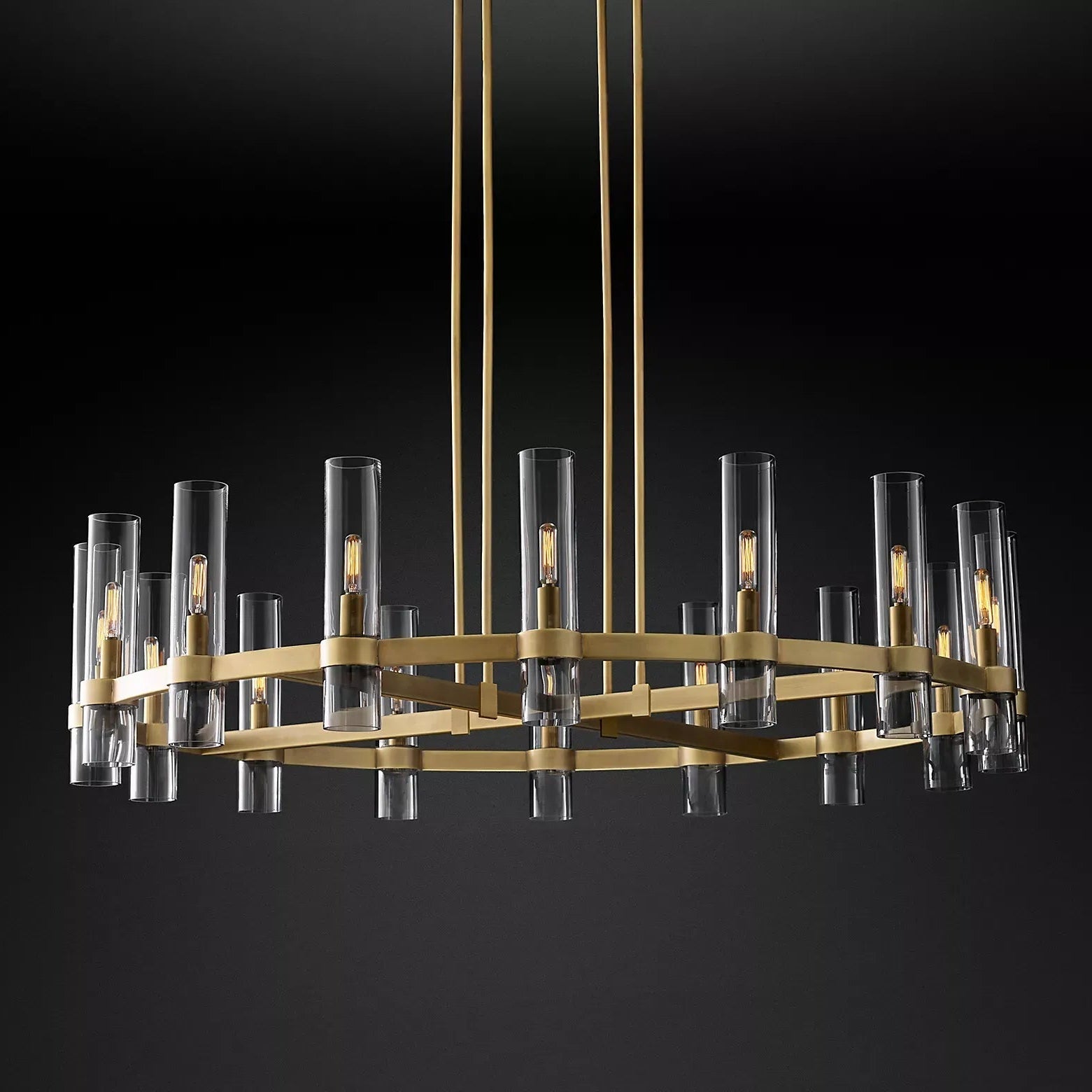 Ravelle Modern Glass Round Chandelier 48"