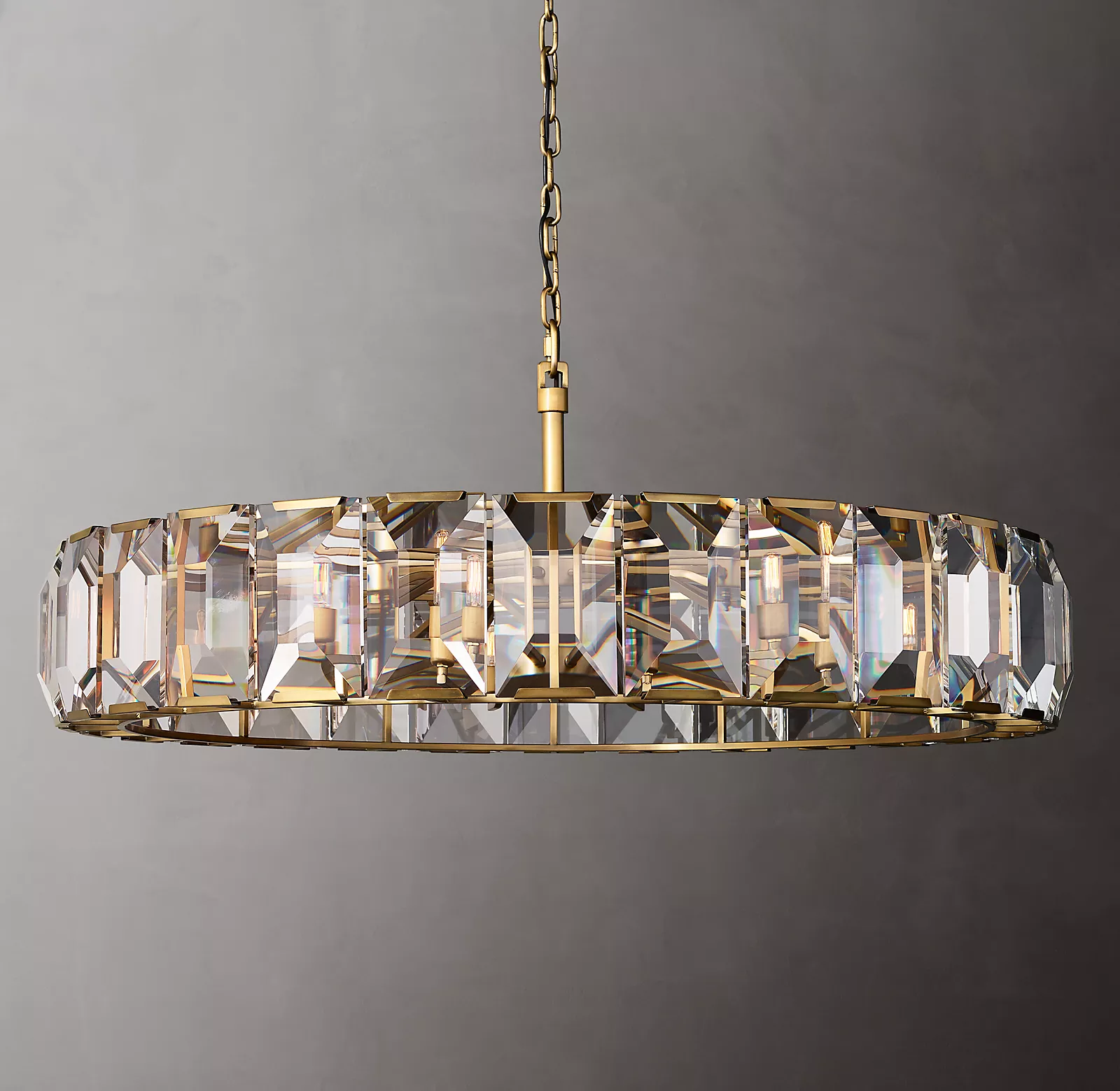 Harlowe Modern Crystal Round Chandelier Light 60"