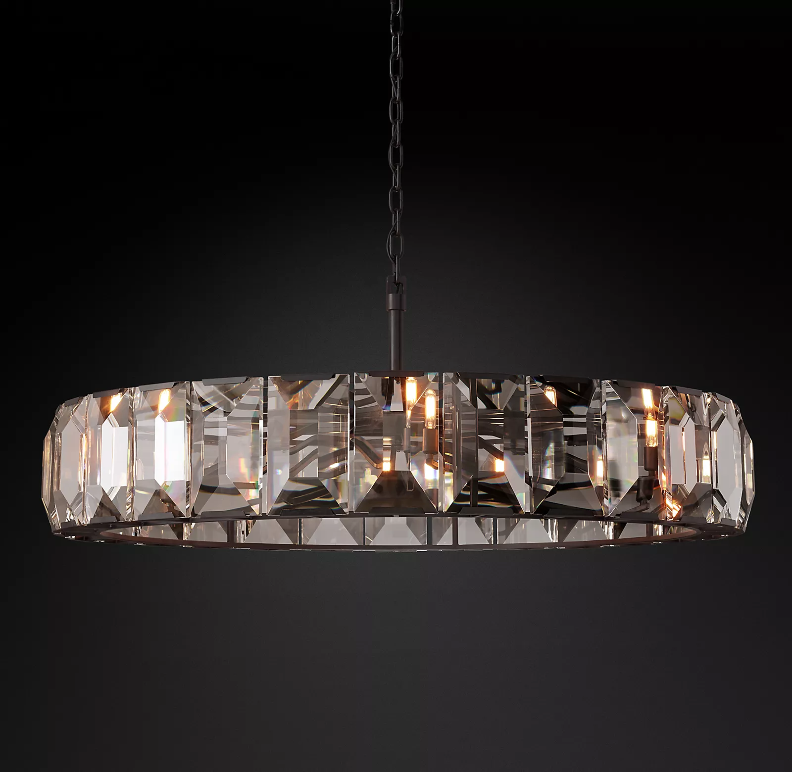 Harlowe Modern Crystal Round Chandelier Light 60"