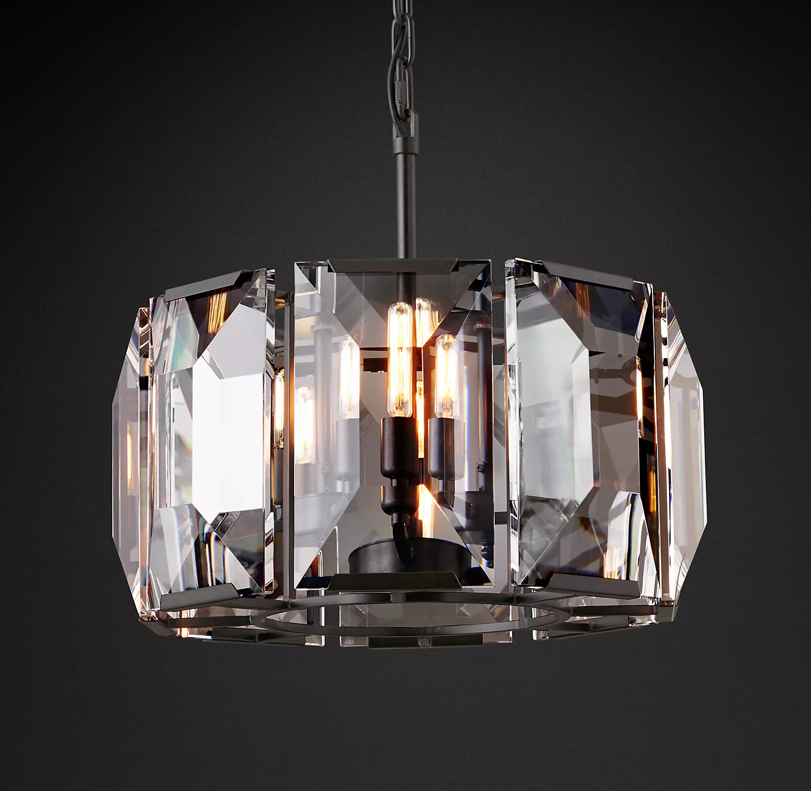 Harlowe Modern Crystal Round Chandelier Light 19"