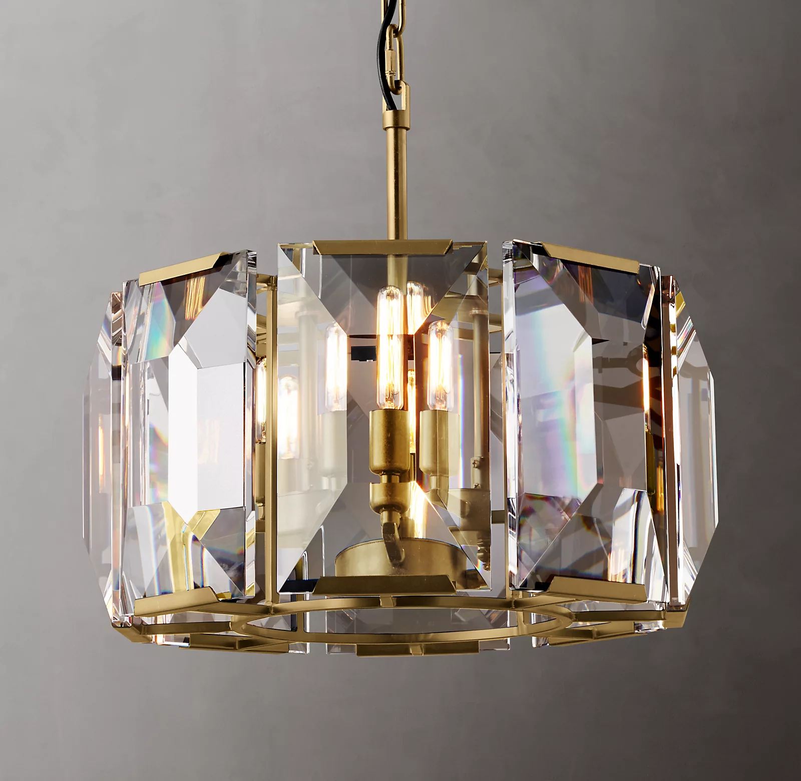 Harlowe Modern Crystal Round Chandelier Light 19"