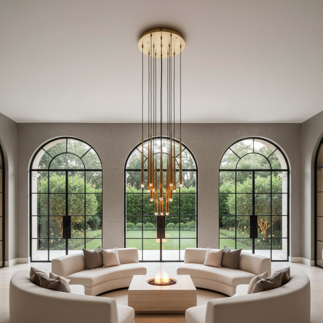 Aquitaines Modern Round Chandelier 18"