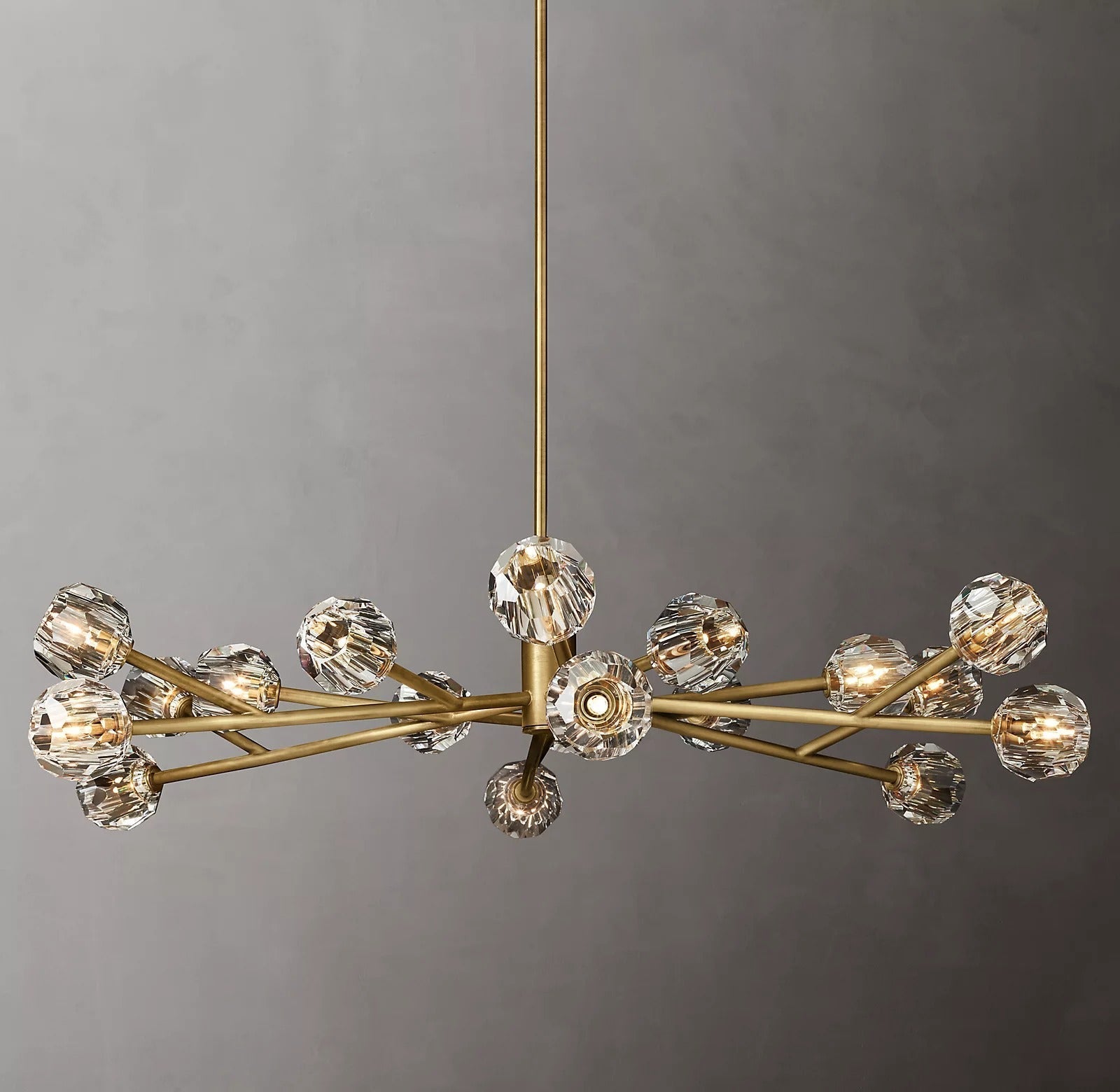 Boule De Modern Clear Round Chandelier 60"