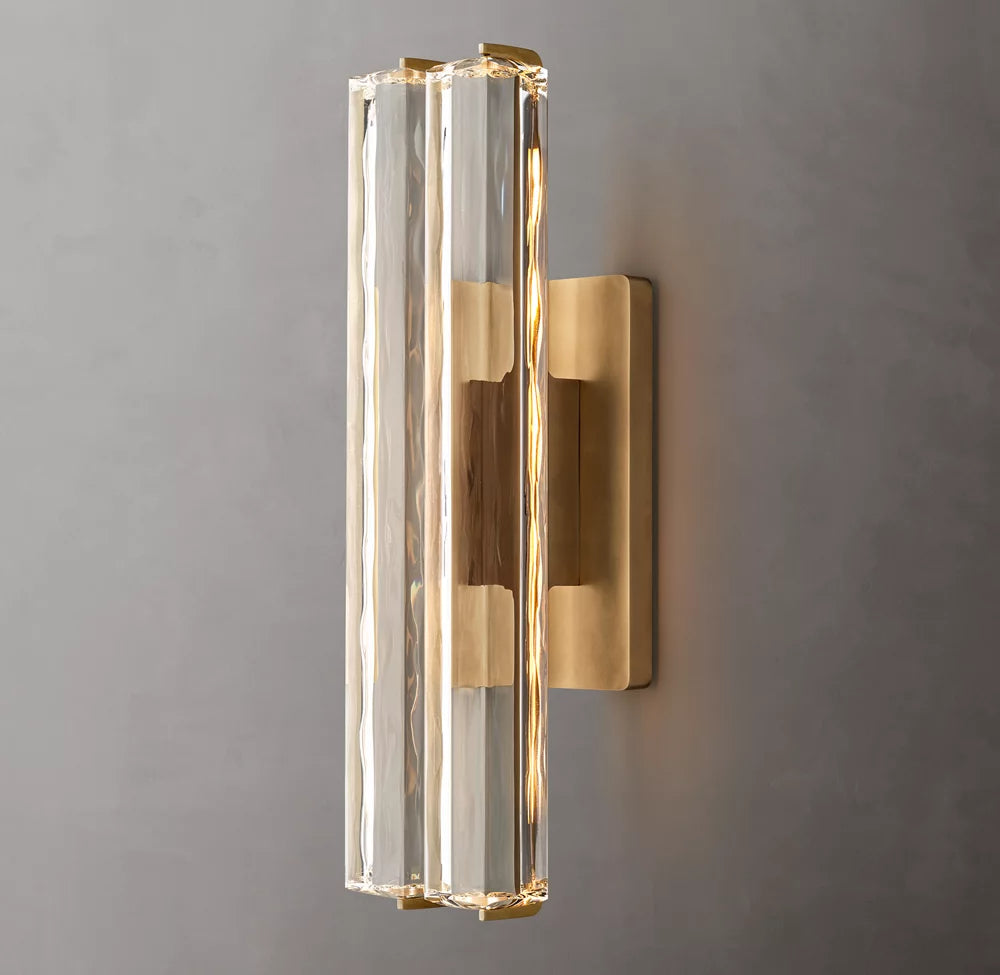 Audubon Modern Crystal Double Sconce 19"