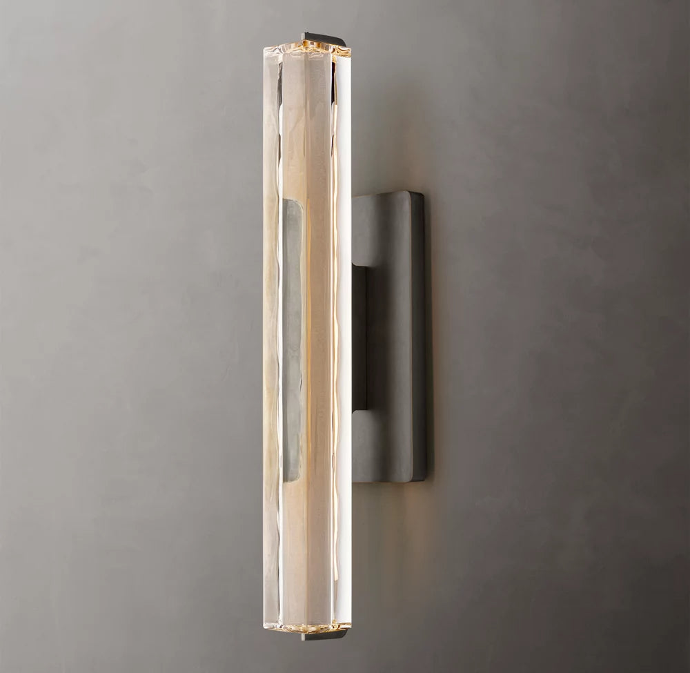 Audubon Modern Crystal Single Sconce 19"