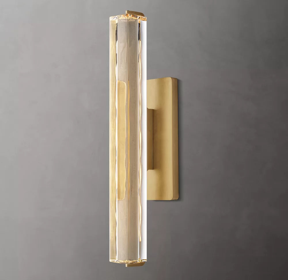 Audubon Modern Crystal Single Sconce 19"