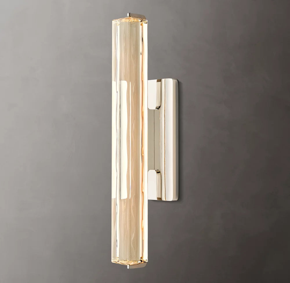 Audubon Modern Crystal Single Sconce 19"