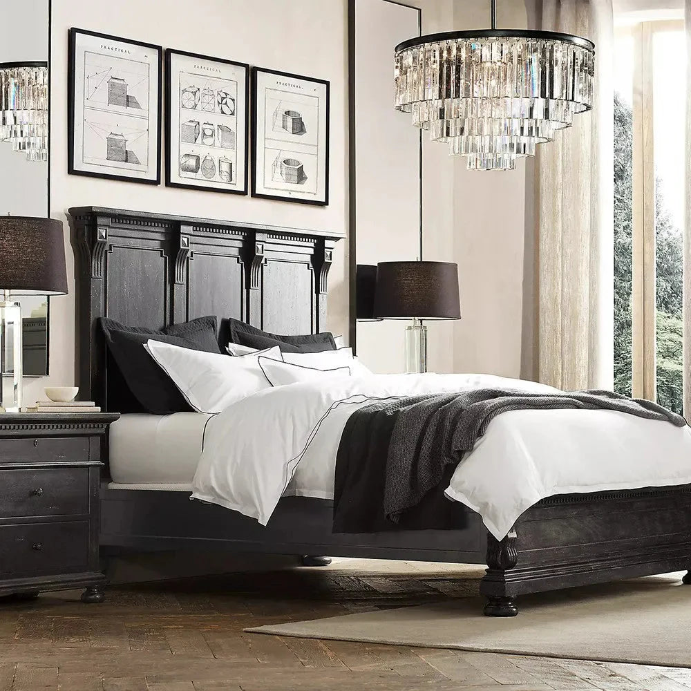 1920s Odeon Multi-tier Crystal Round Chandelier 32"