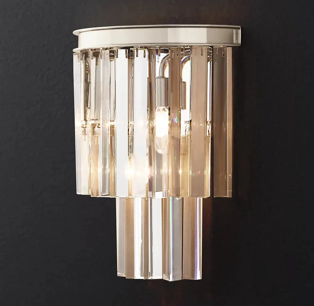 1920s Odeon Multi-tier Crystal Sconce
