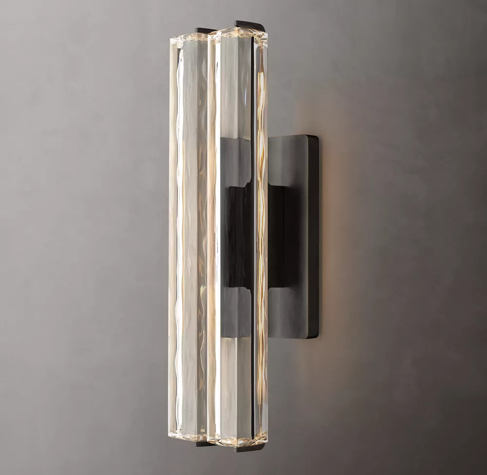 Audubon Modern Crystal Double Sconce 19"