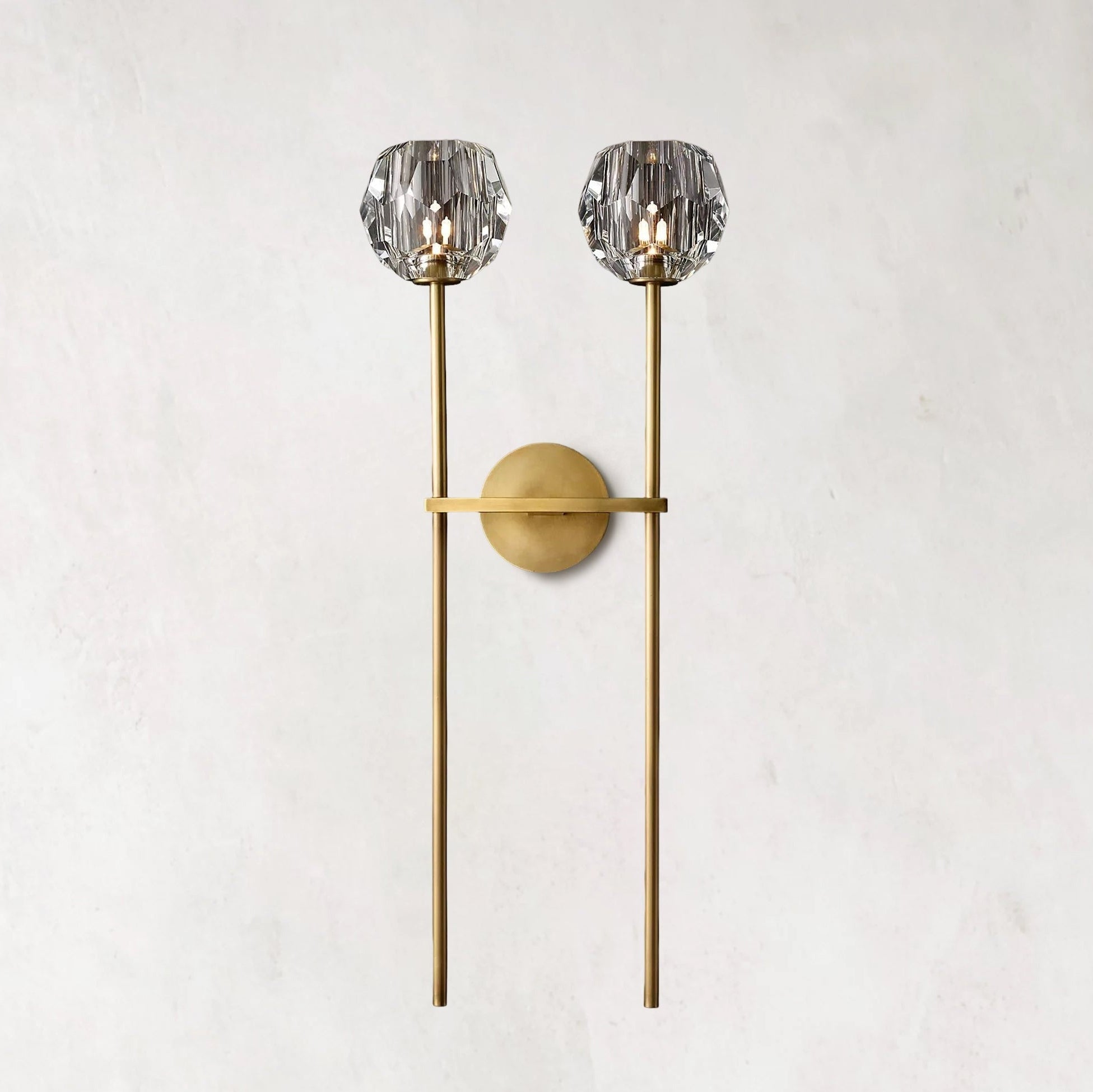 Boule De Modern Clear Double Grand  Wall Sconce