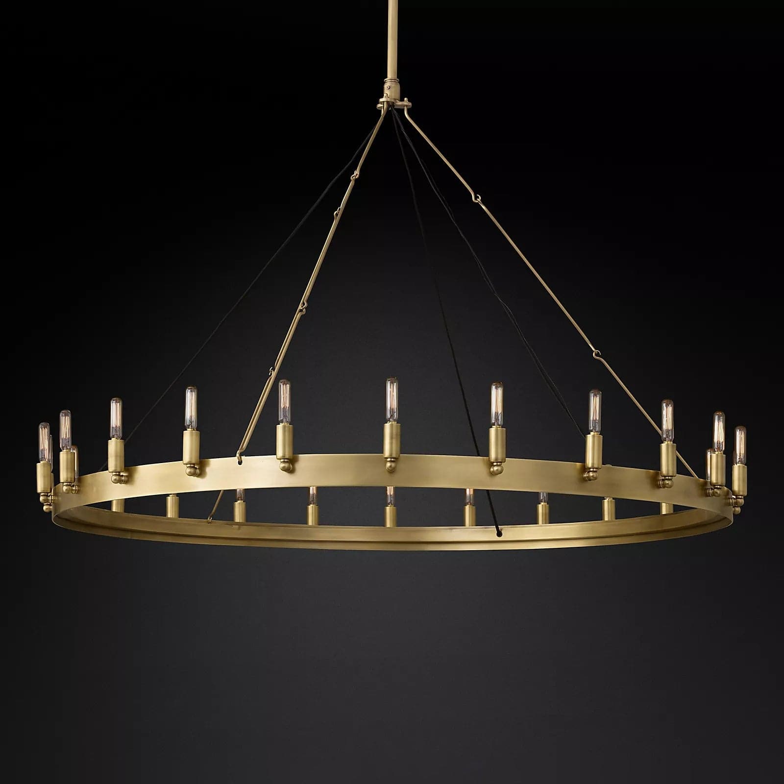 Camino Vintage Modern Round chandelier 50" 24-Lights for dining room