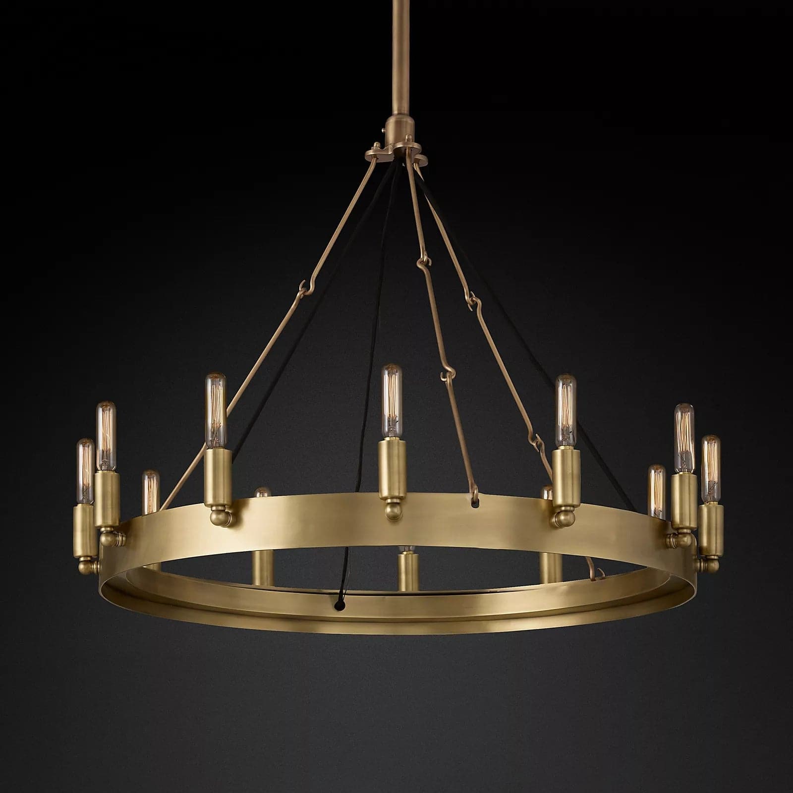 Camino Vintage Modern Round chandelier 26" 12-Lights