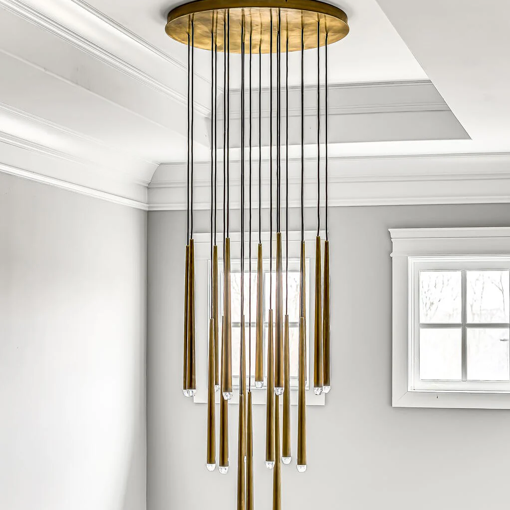 Aquitaines Modern Round Chandeliers 30"