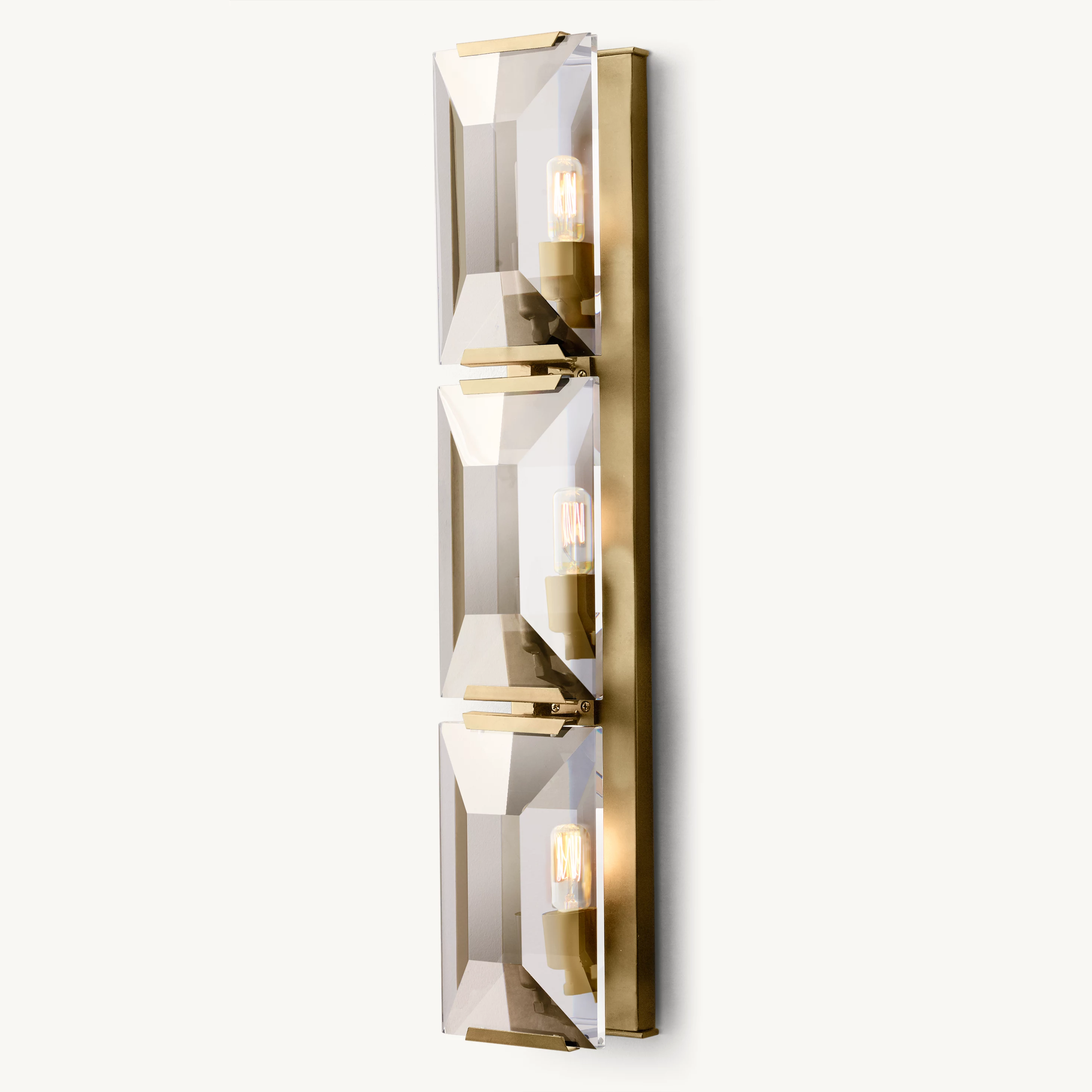 Harlow Modern Crystal Triple Wall Sconce H 32"