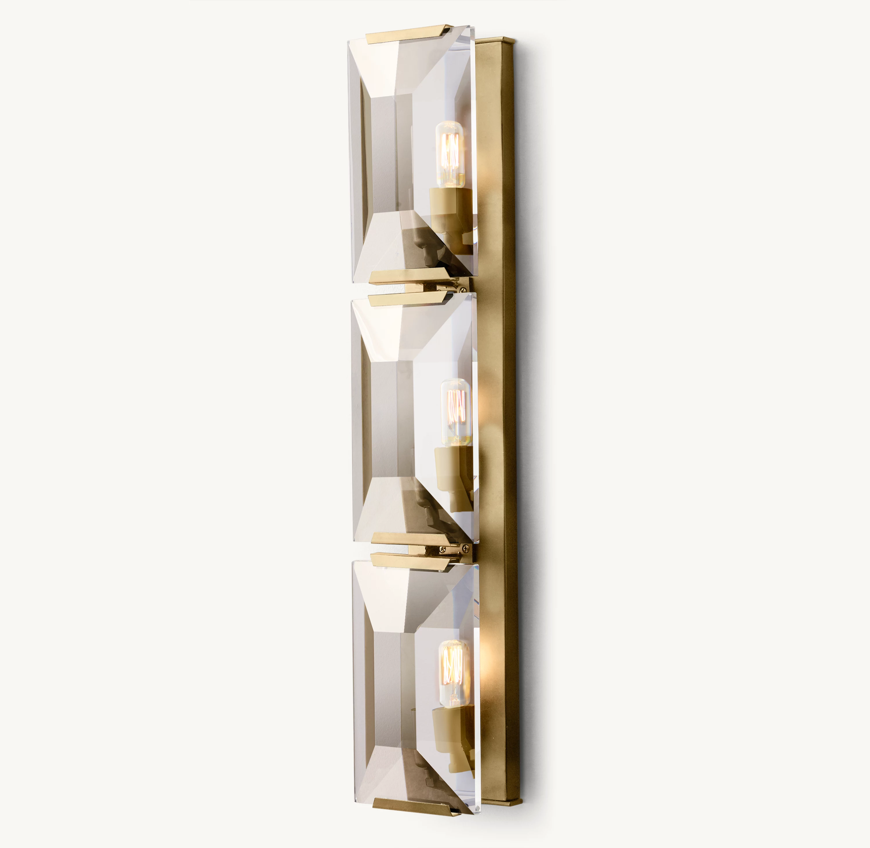 Harlow Modern Crystal Triple Wall Sconce H 32"