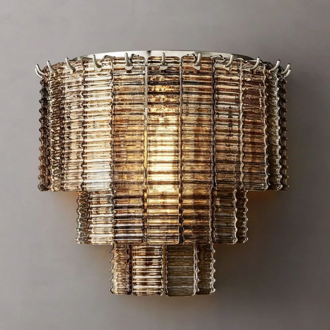 Sirene Smoke Glass Wall Sconce