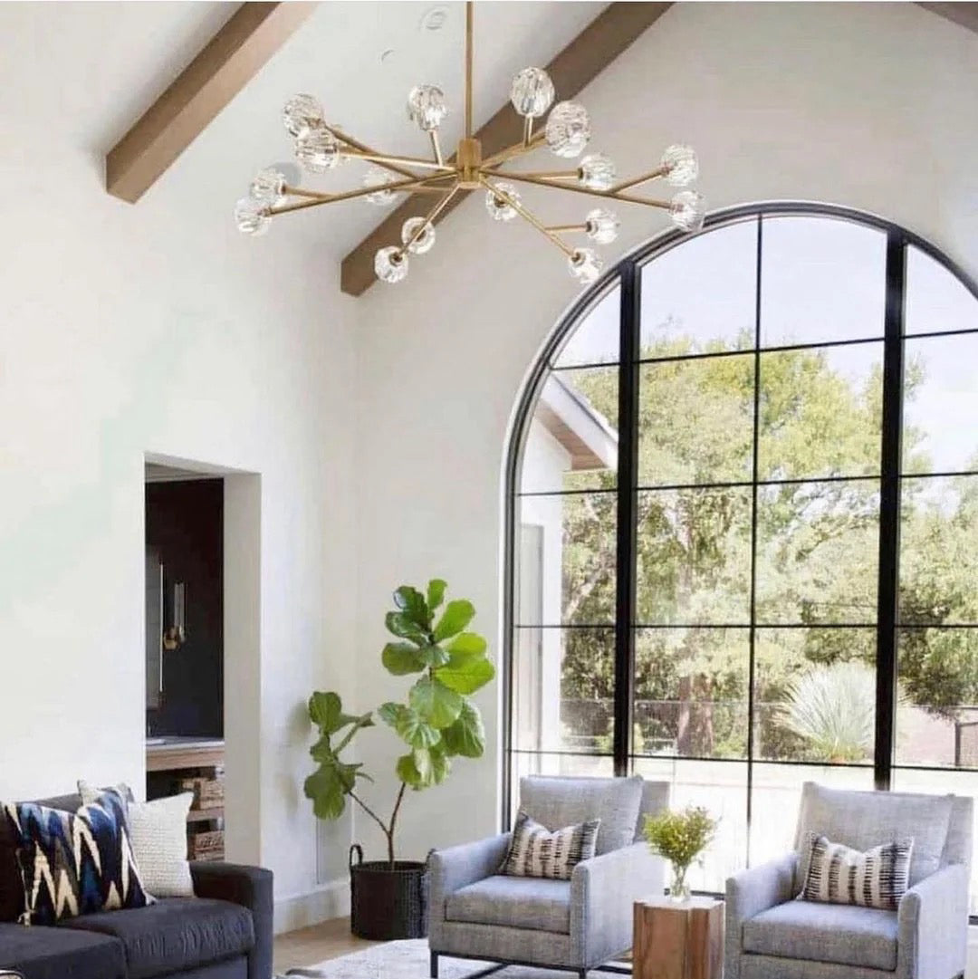 Boule De Modern Smoke Round Chandelier 72"