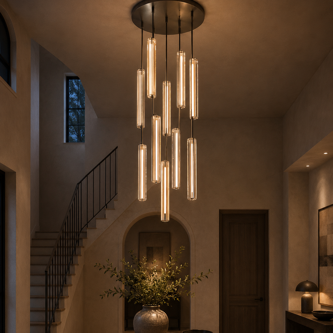 Audubon Modern Crystal Round Chandelier 24"