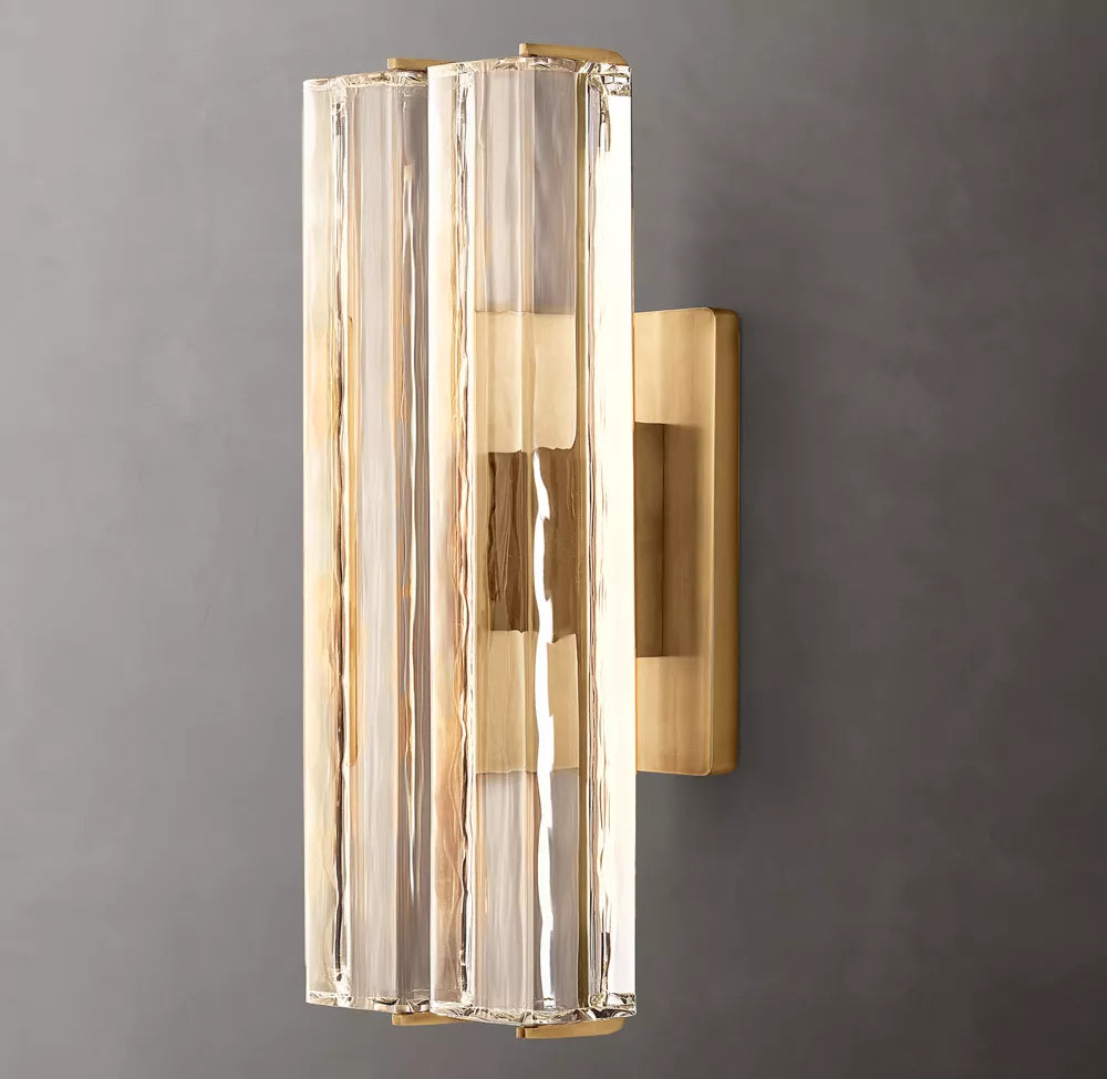 Audubon Modern Crystal Double Sconce 25"
