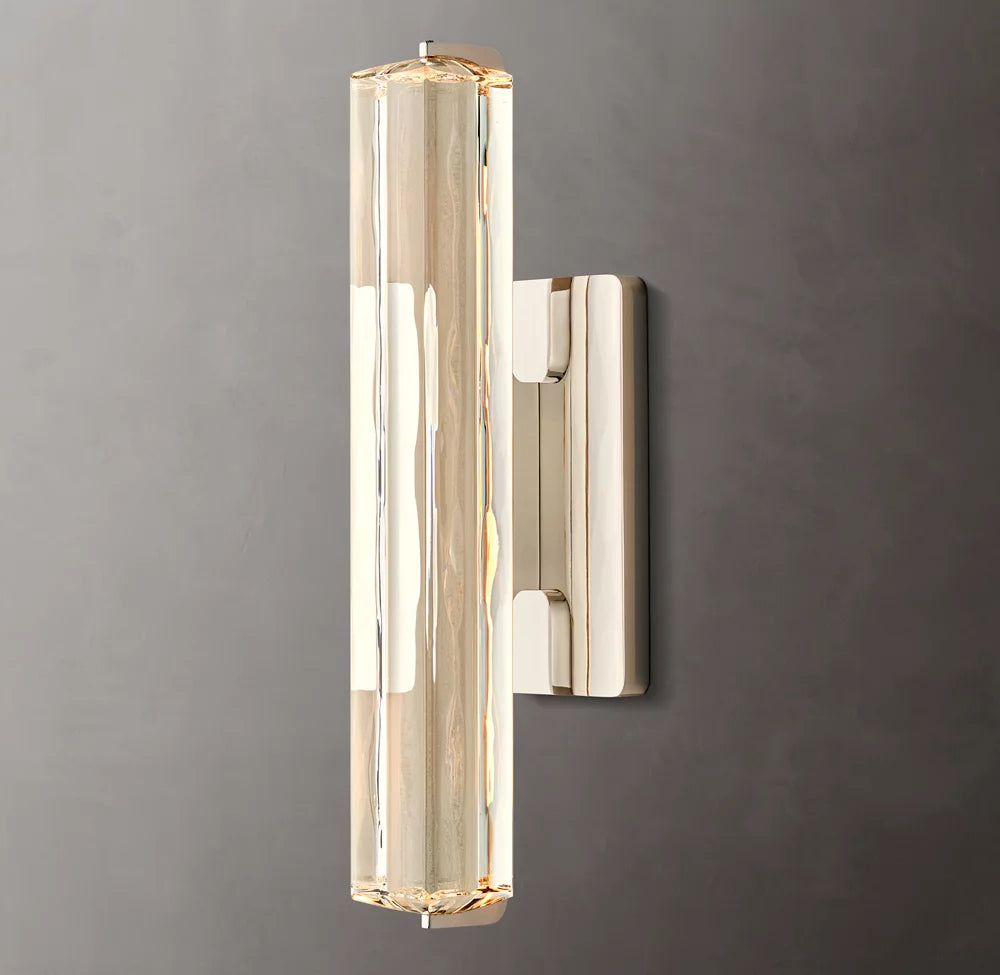 Audubon Modern Crystal Single Sconce 25"