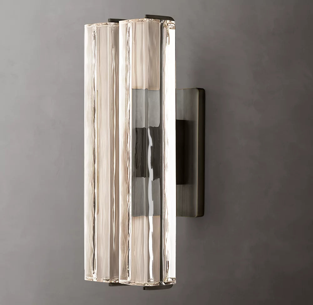 Audubon Modern Crystal Double Sconce 25"