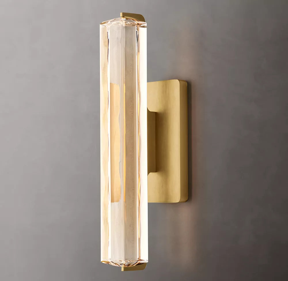 Audubon Modern Crystal Single Sconce 25"