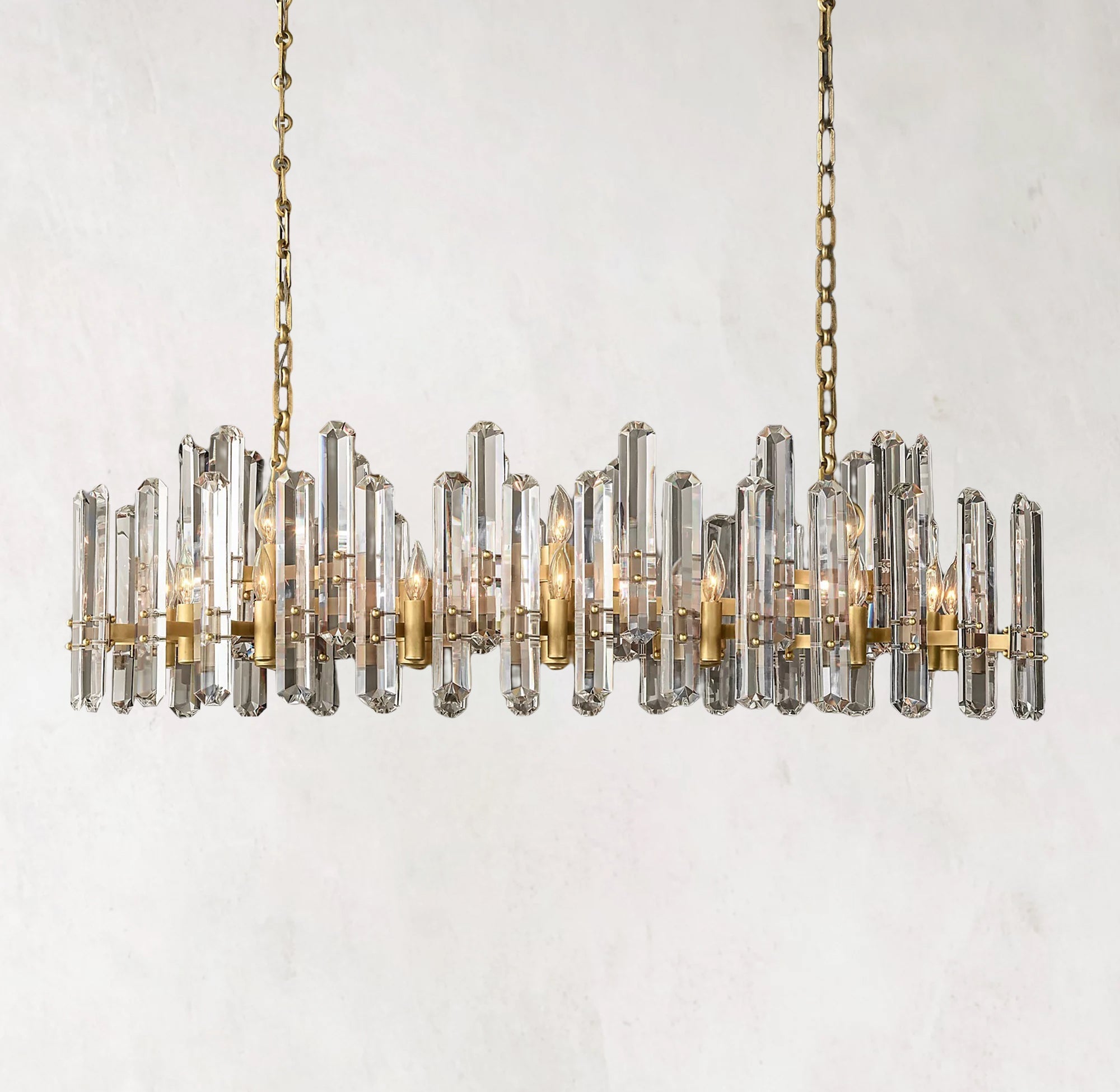 Bonnington Modern Crystal Linear Chandelier 54"
