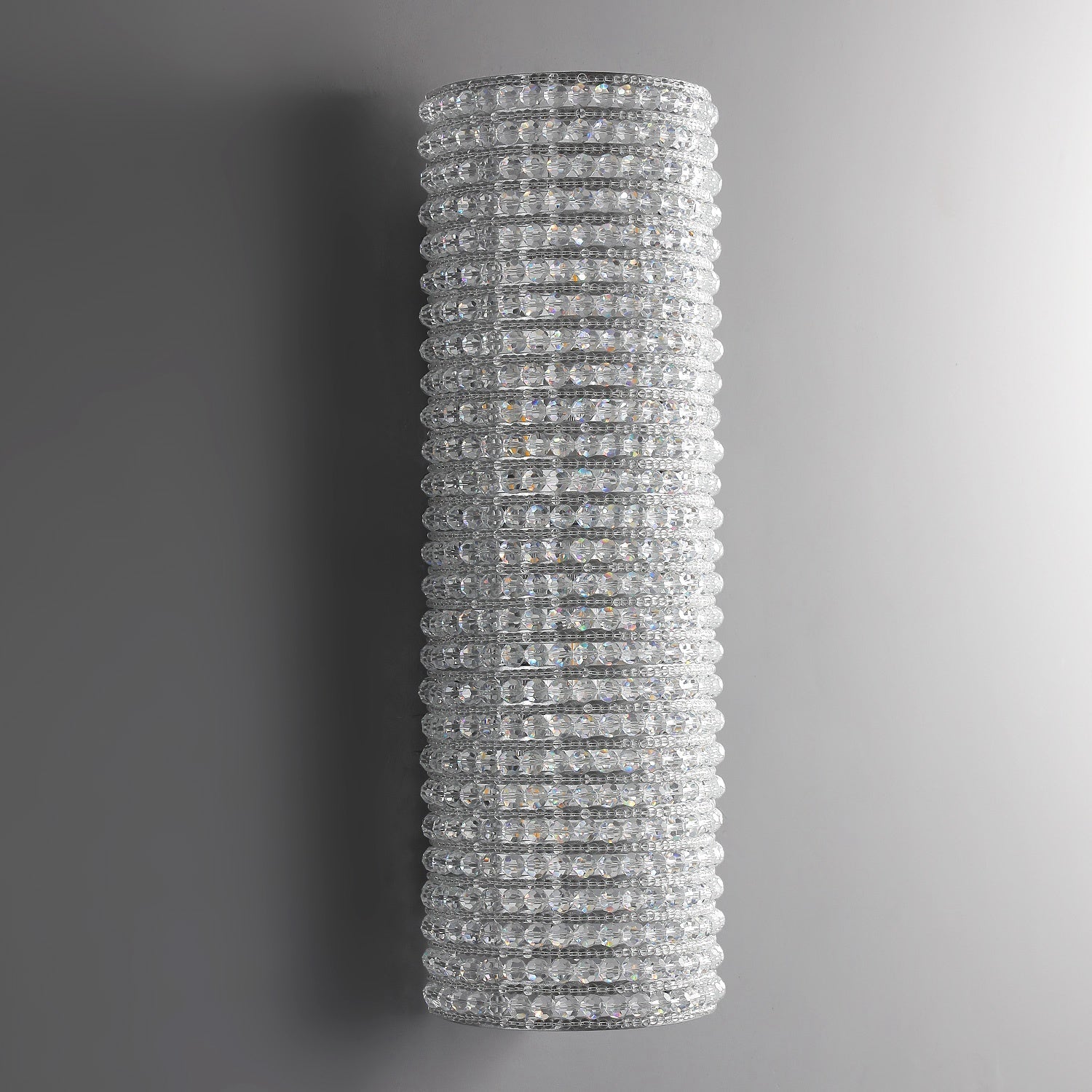 Halo Modern Clear Crystal Wall Sconce 21"H