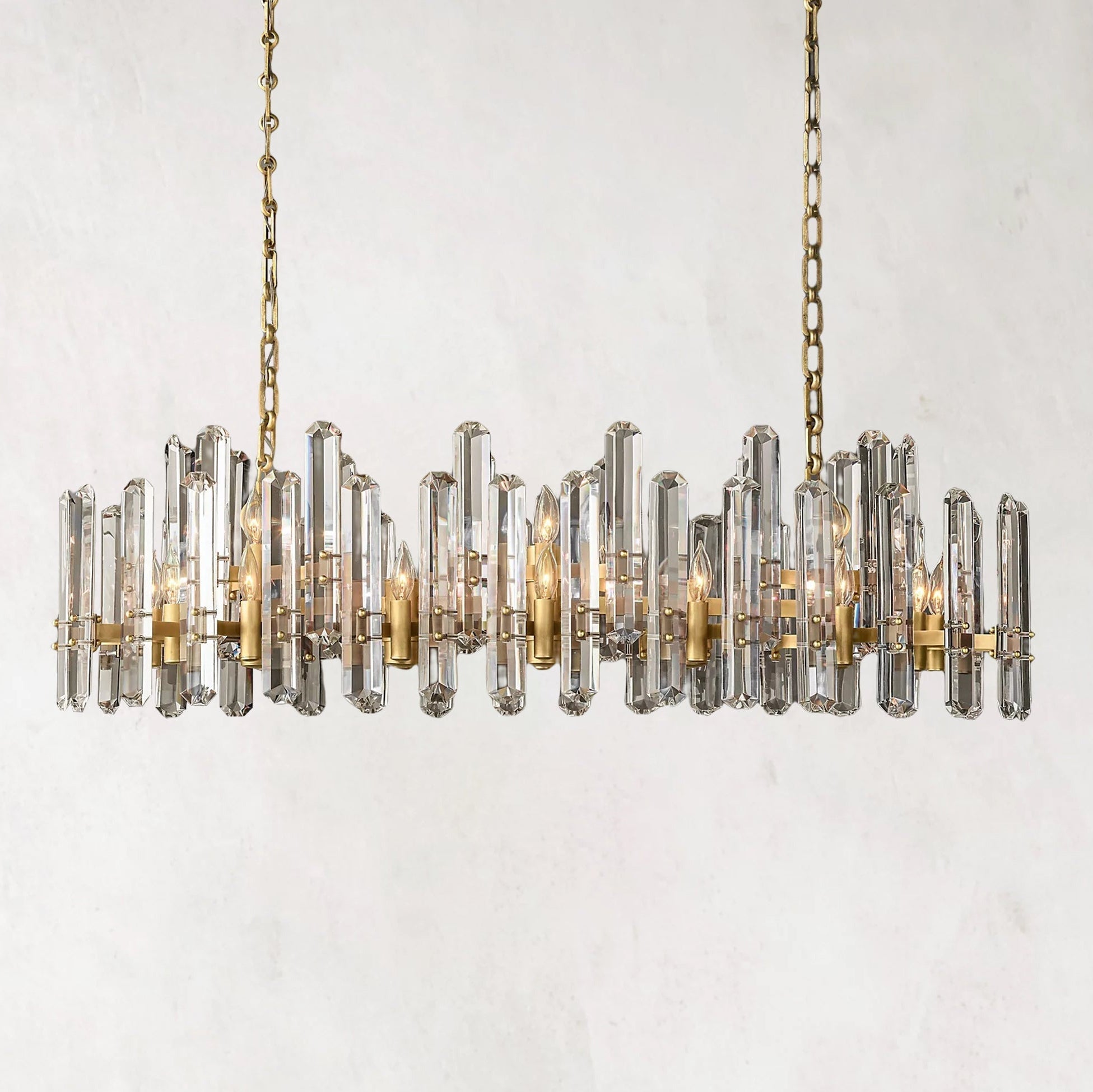 Bonnington Modern Crystal Linear Chandelier 54"