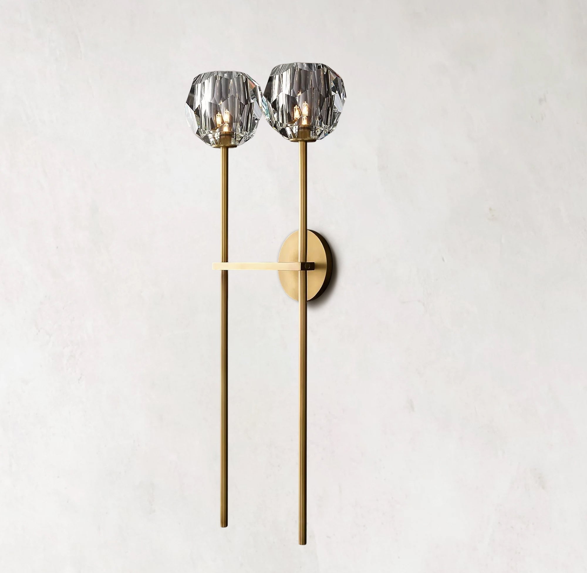 Boule De Modern Clear Double Grand  Wall Sconce
