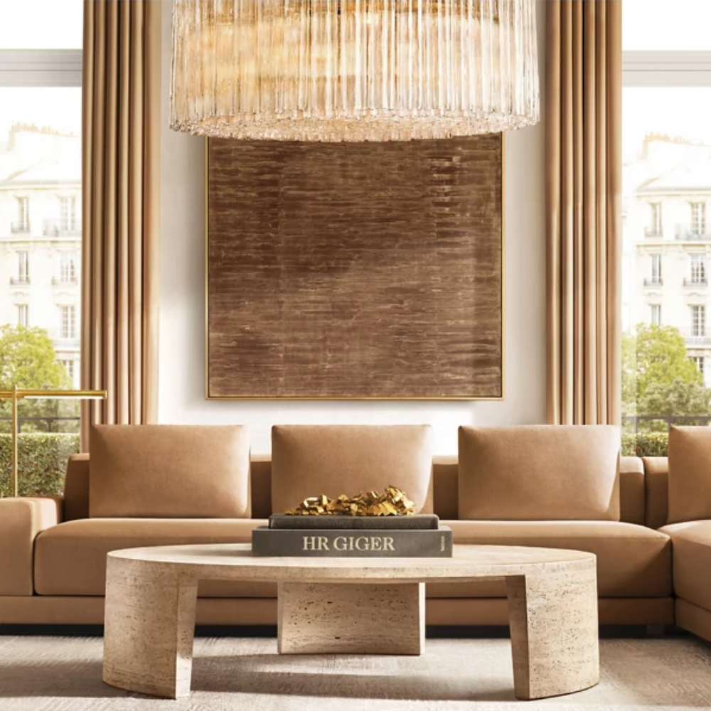 Caesar Modern Glass Tube Round Chandelier 36"