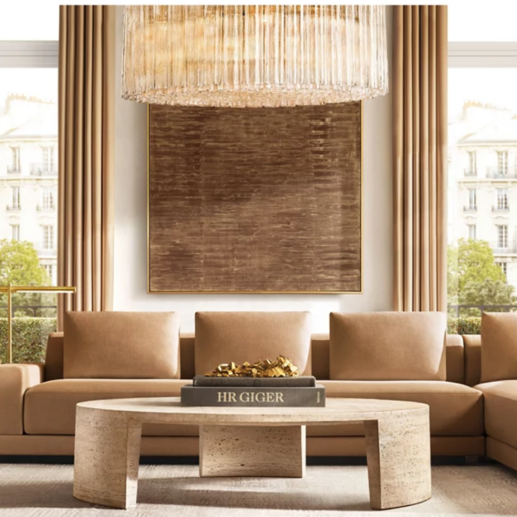 Caesar Modern Glass Tube  Round Chandelier 48"