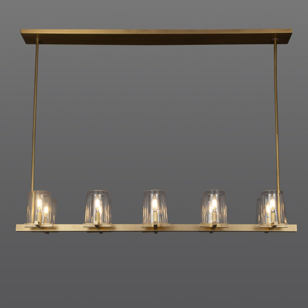 Pauillac Modern Linear Glass Chandelier 49"