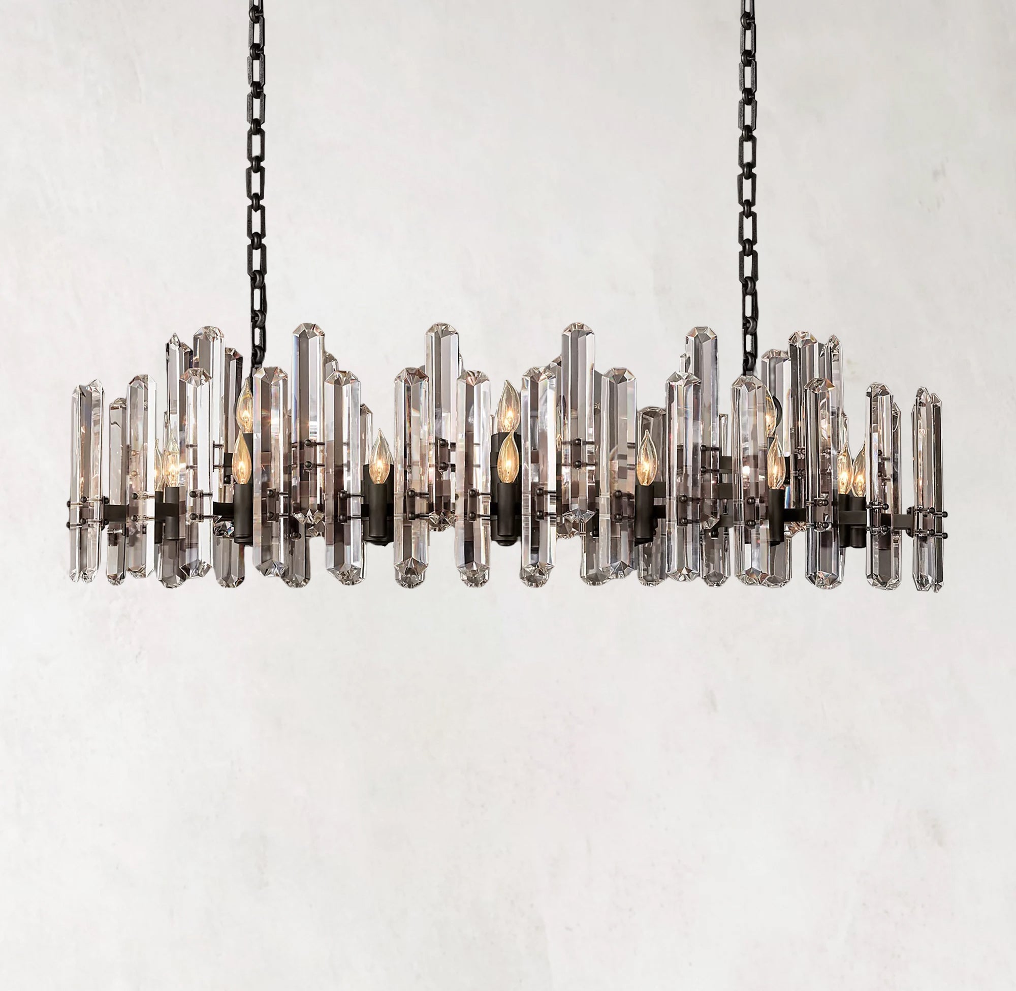 Bonnington Modern Crystal Linear Chandelier 54"