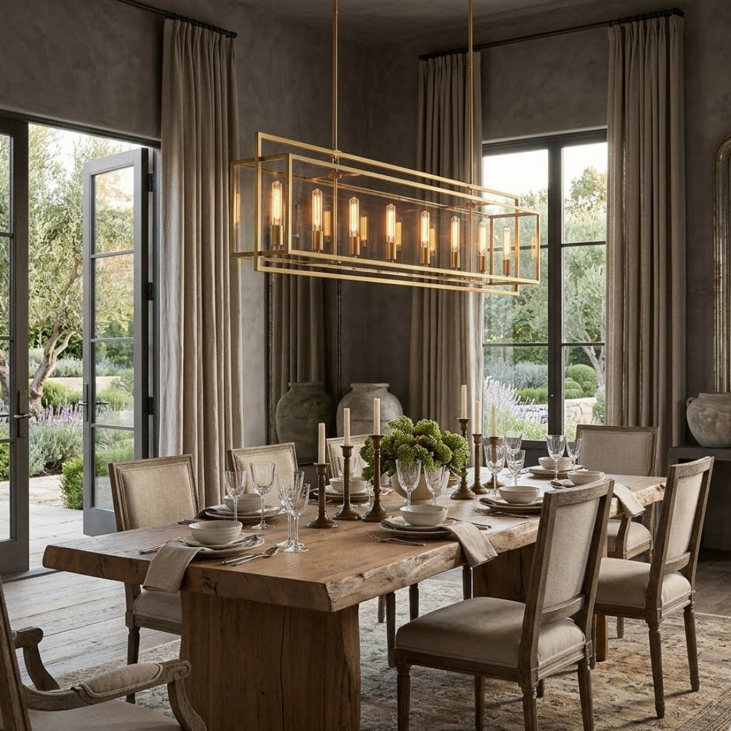 Beckmans Modern Rectangular Chandelier 72"